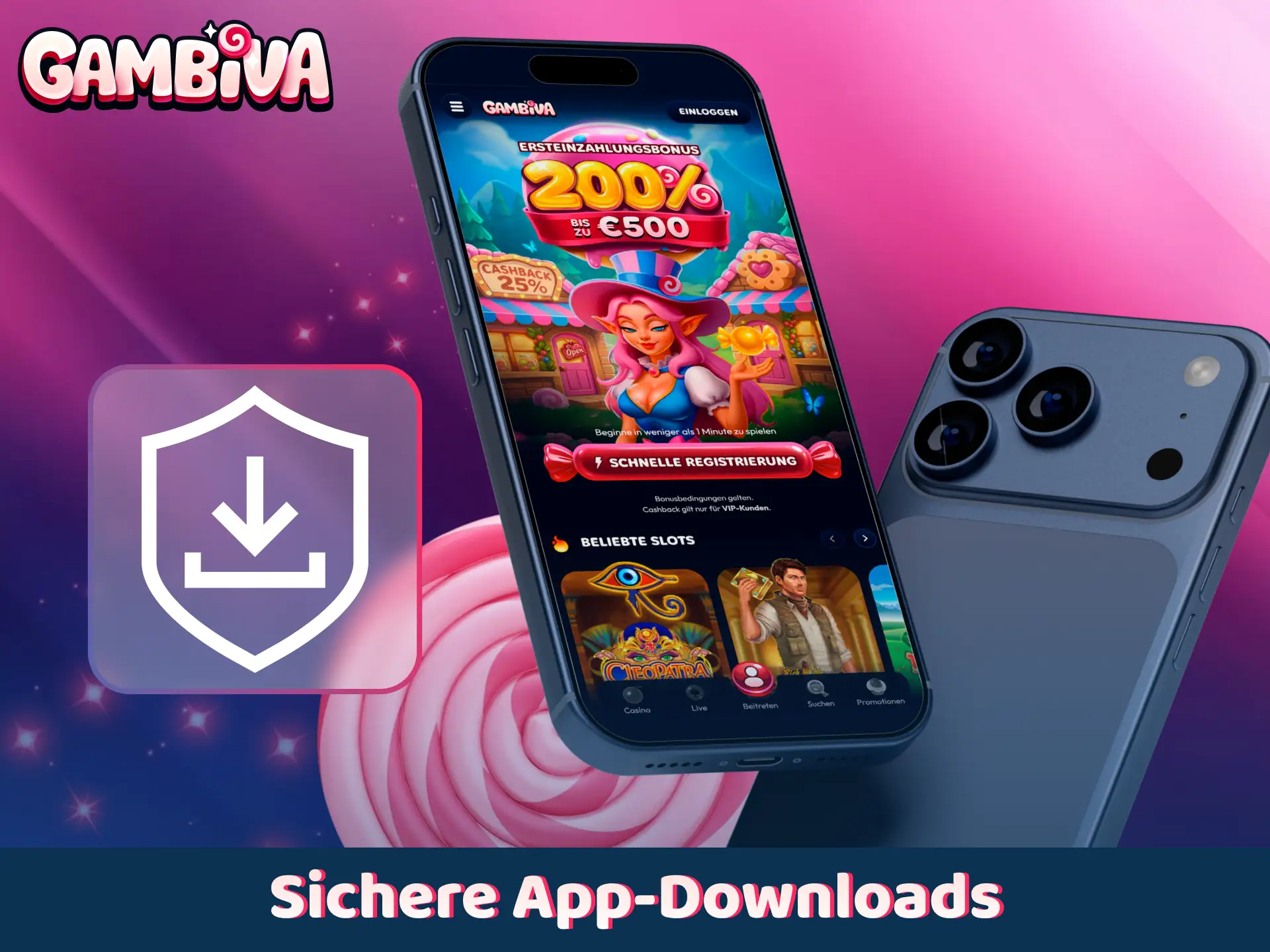 Erfahren Sie alles über die hohen Sicherheitsstandards beim Gambiva Download.