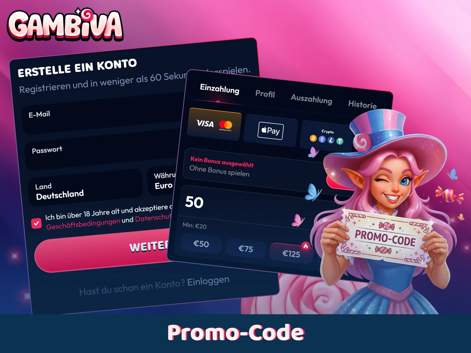 Lösen Sie Ihren exklusiven Gutscheincode direkt auf Gambiva ein.