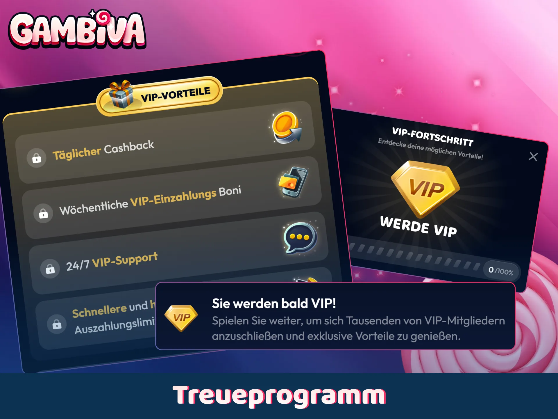 Sammeln Sie wertvolle Punkte für exklusive VIP-Vorteile bei Gambiva.