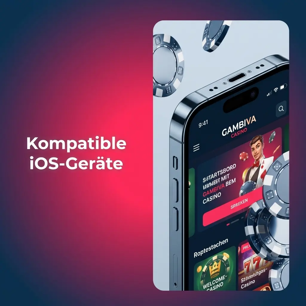 Kompatible iOS-Geräte für die Gambiva App: iPhones ab X und iPads ab 2020 vollständig unterstützt.