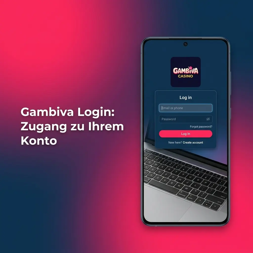 Gambiva Login-Seite mit Eingabefeldern für E-Mail und Passwort für sicheren Kontozugang