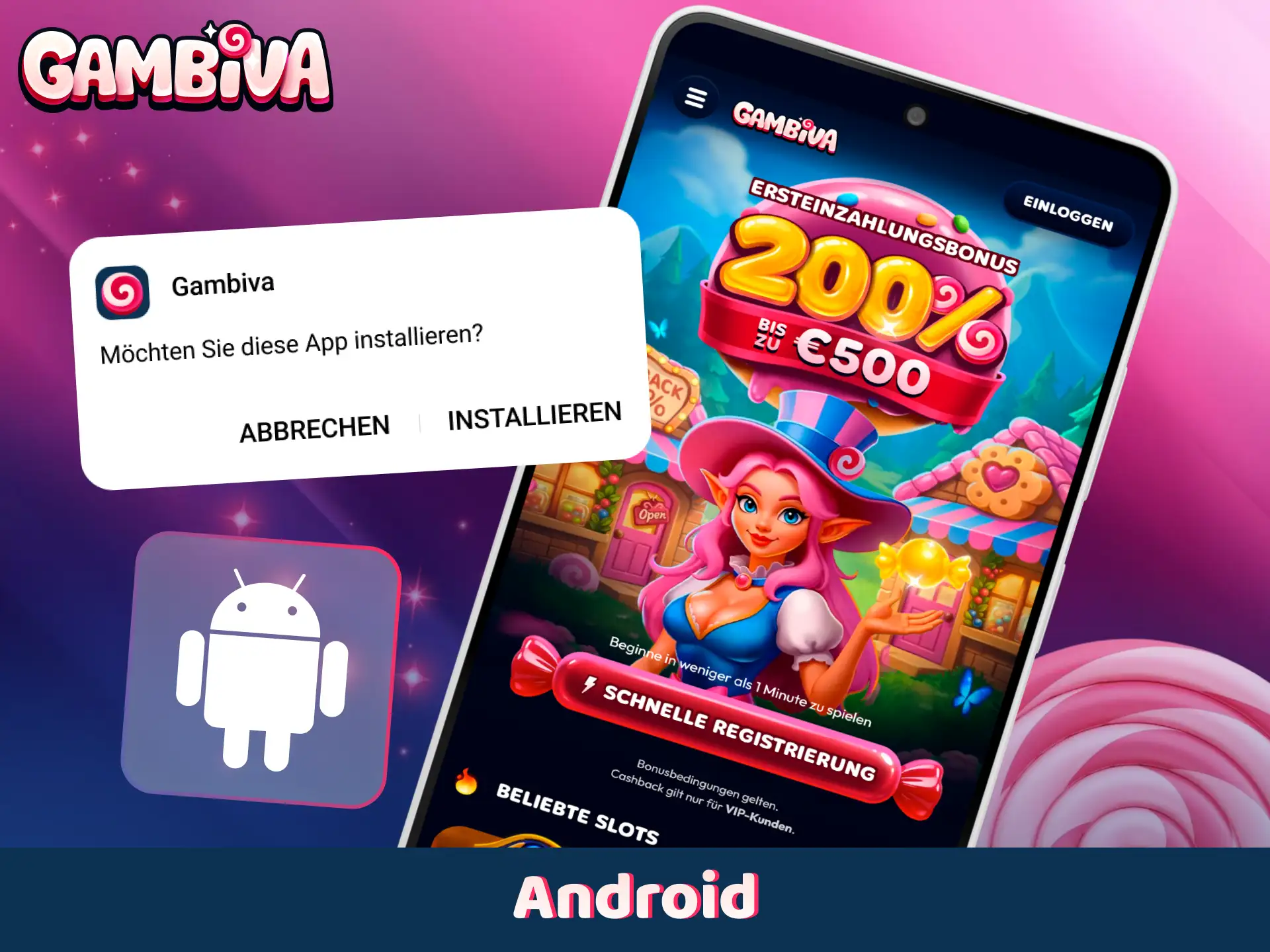 Laden Sie die offizielle App für mobile Gambiva Spiele herunter.