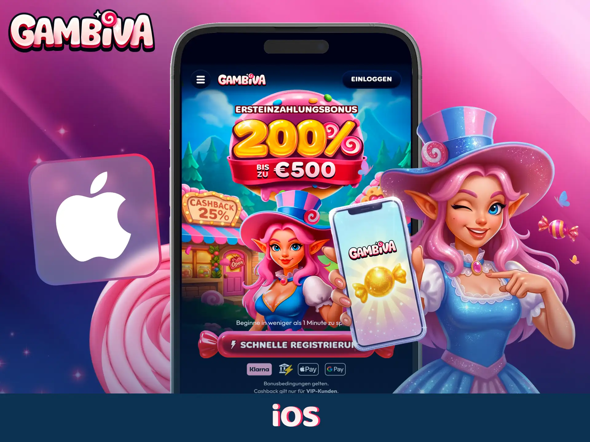Installieren Sie die Apple-Anwendung für perfekten Zugriff auf Gambiva.