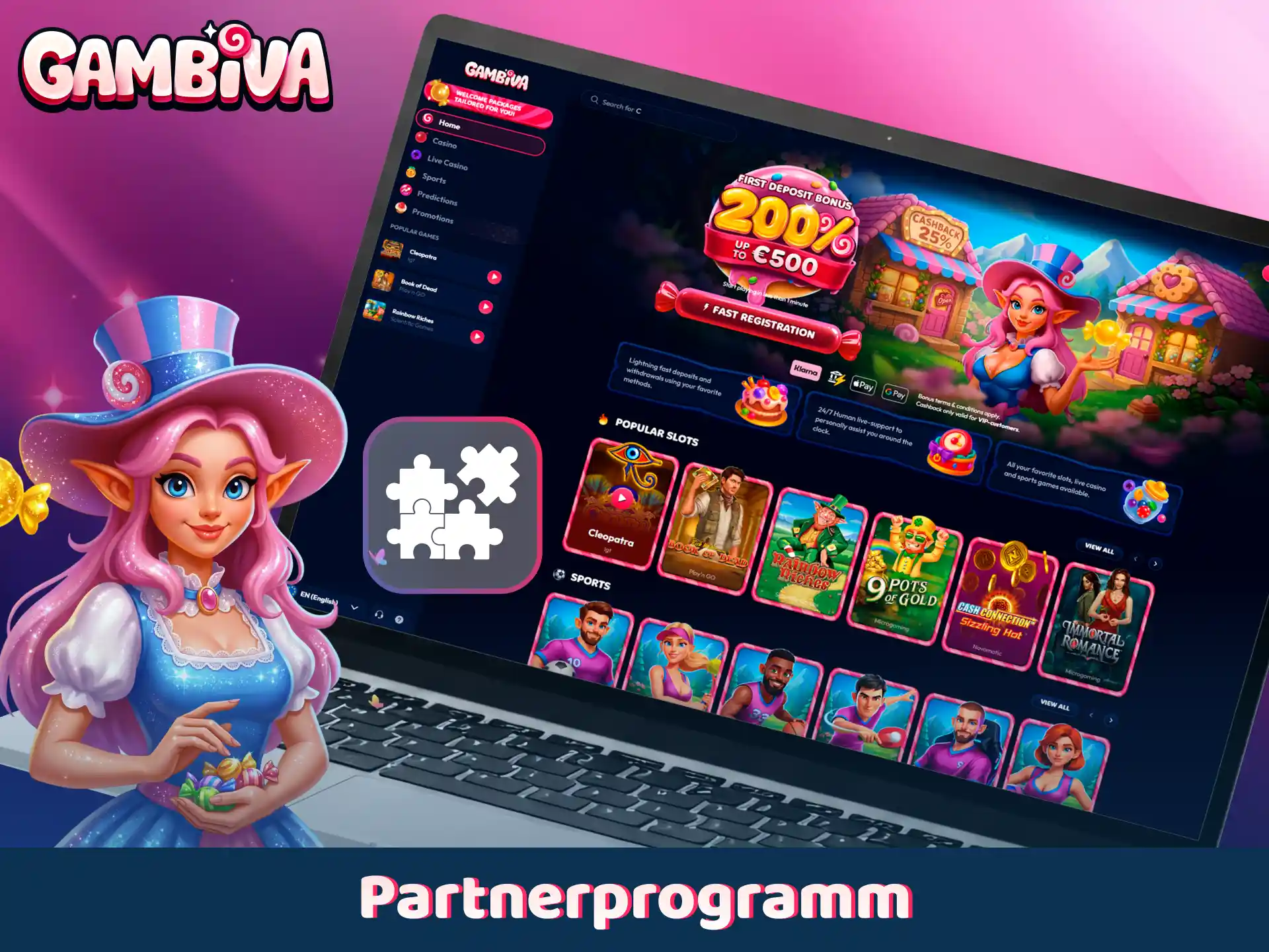 Werden Sie Partner und verdienen Sie attraktive Provisionen mit Gambiva.