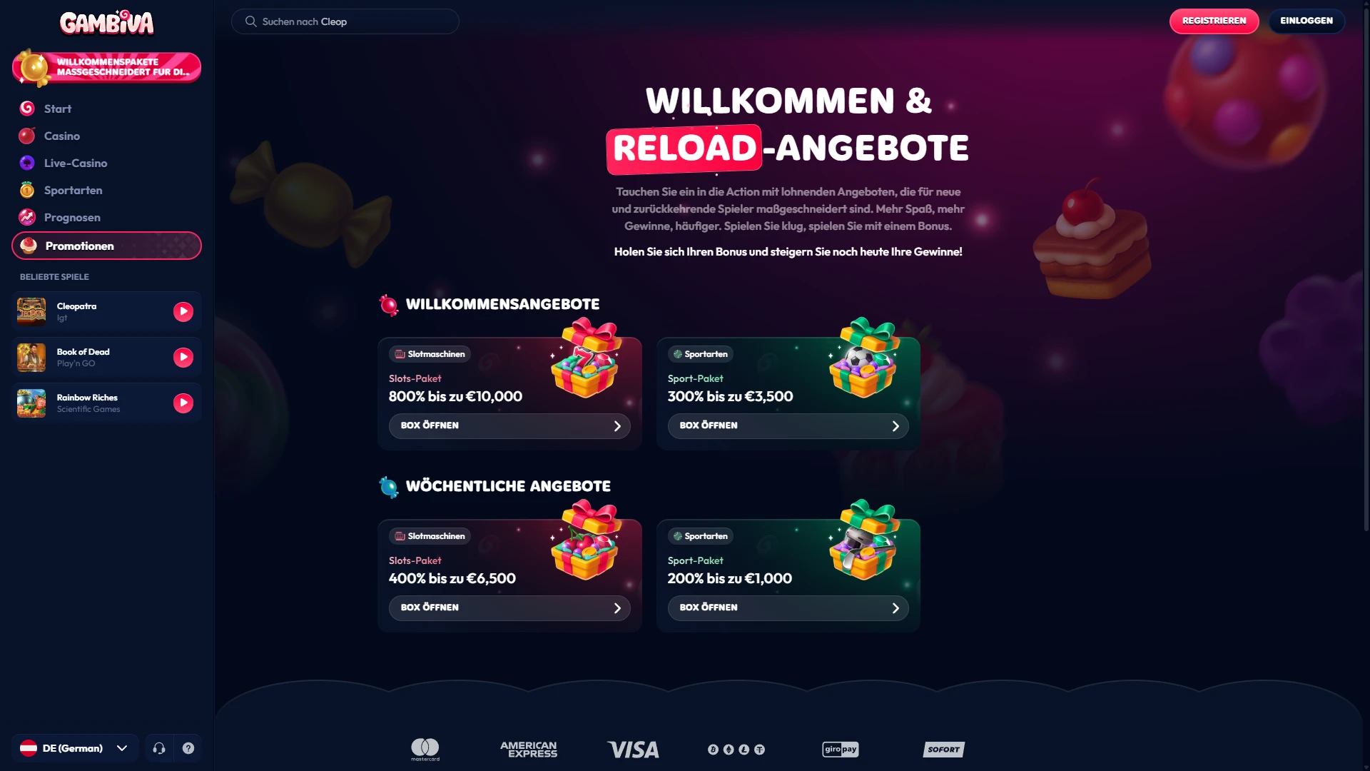 Sichern Sie sich exklusive Willkommensangebote und zusätzliche Freispiele bei Gambiva.