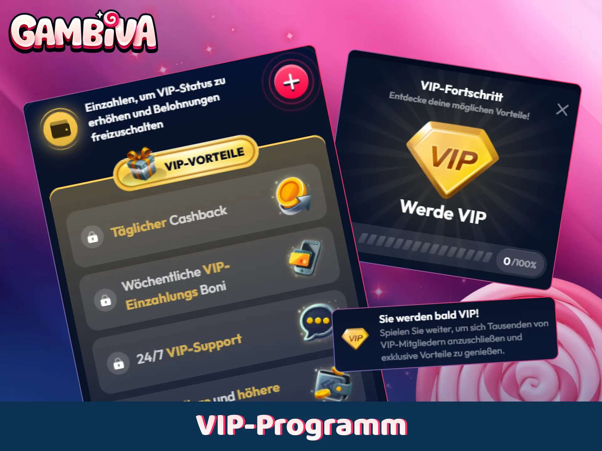 Schalten Sie Premium-Vorteile für Ihre liebsten Gambiva Spiele frei.